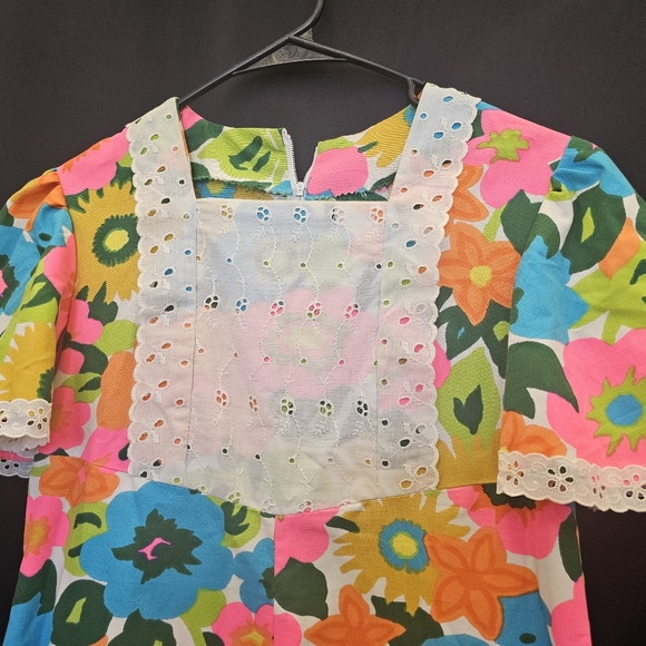 Vintage 70s, 50s dress, retro, handmade dress. Bright, costumes, maximalist - Picture 2 of 4